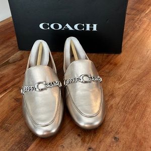 Coach Platinum Champagne Loafer, Size 7